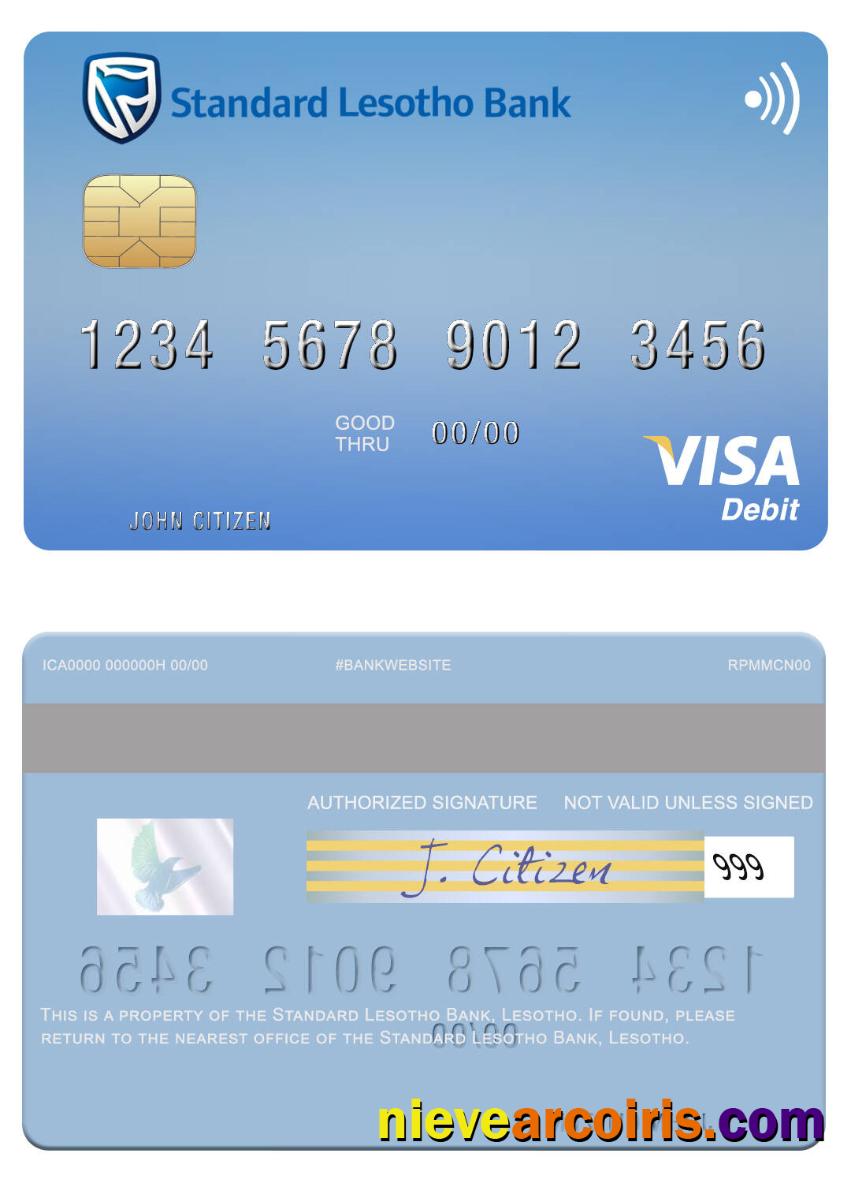 Lesotho Standard Lesotho Bank visa debit card